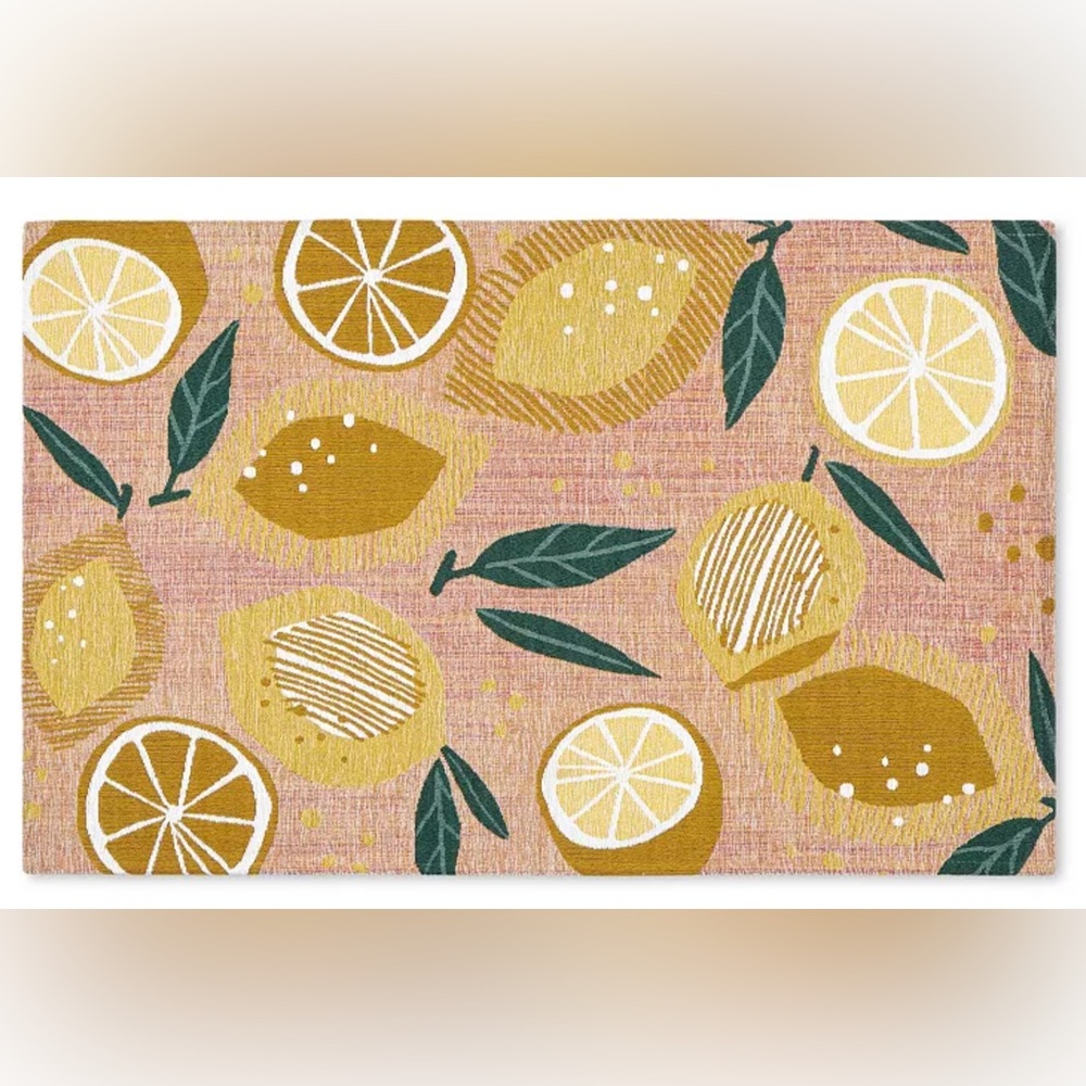 Town and Country Pink & Lemon Patterned Rug